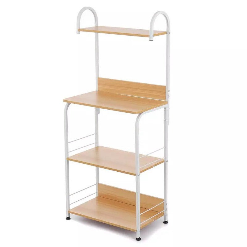 The wooden & Metal Storage Shelf Rack (4 Tier) - waseeh.com