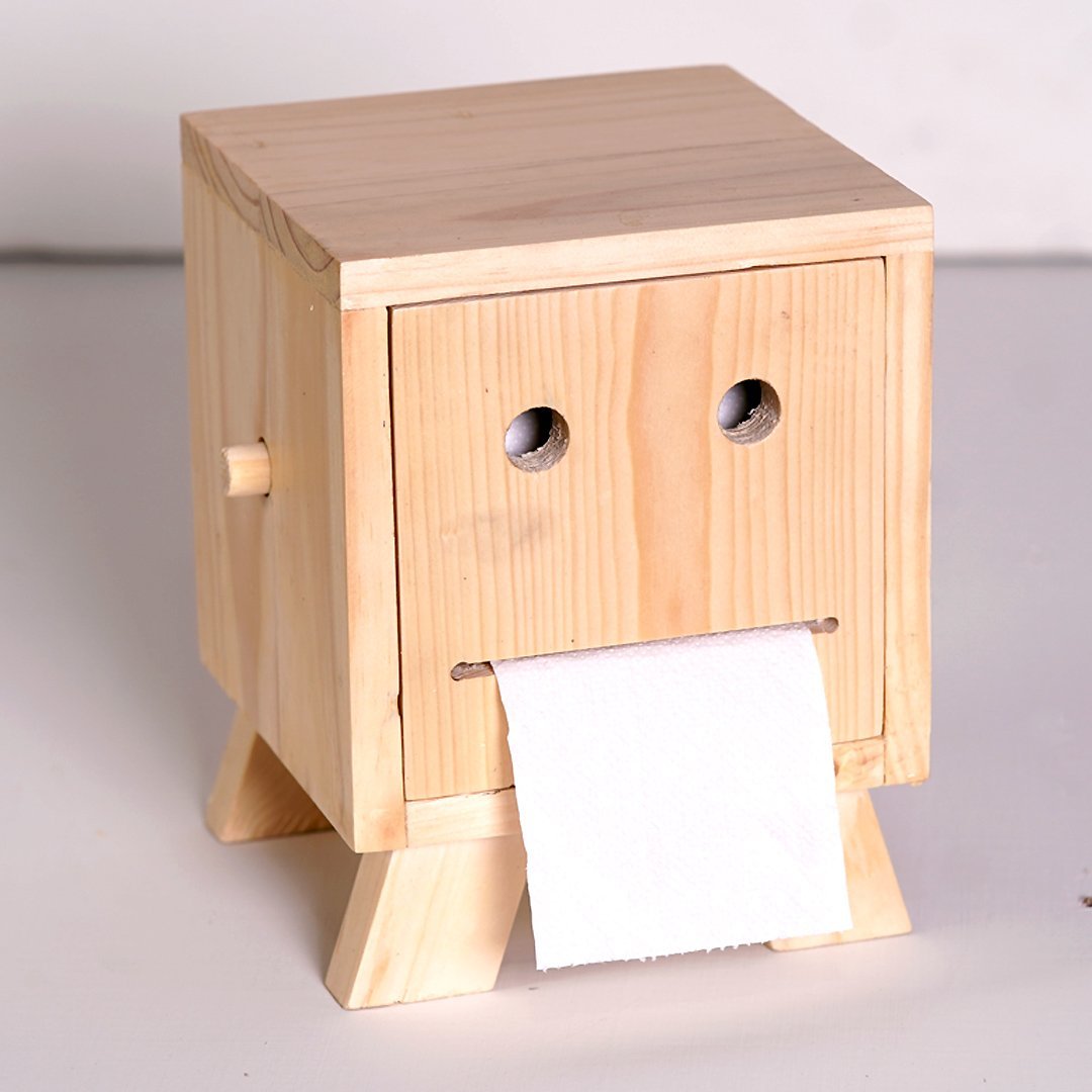 Gabby Side Solid Wood Tissue Box - waseeh.com