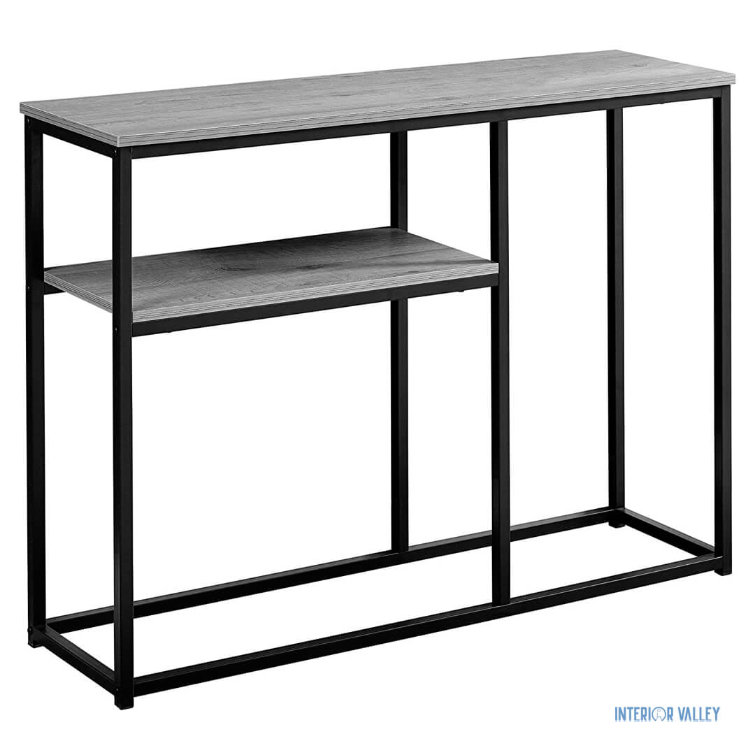 2-Tier Slim Console Table for Entryway with Open Storage Shelf