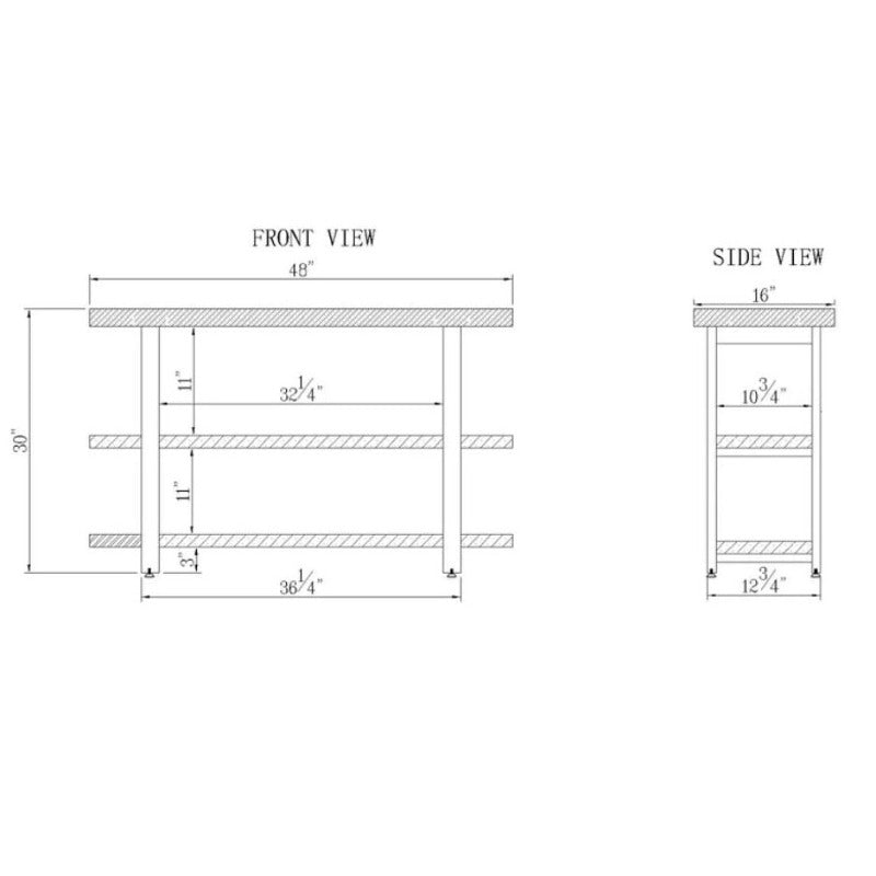 ALEZZI Entryway Lounge Living Room Console Table - waseeh.com