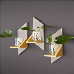 Zik Zac Wooden Lounge Living Room Organizer Shelves Decor (Set of 3) - waseeh.com