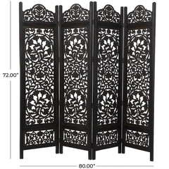 Floral Partition Jali Separation Walk-in Change Clothes Bedroom Partition (MDF)