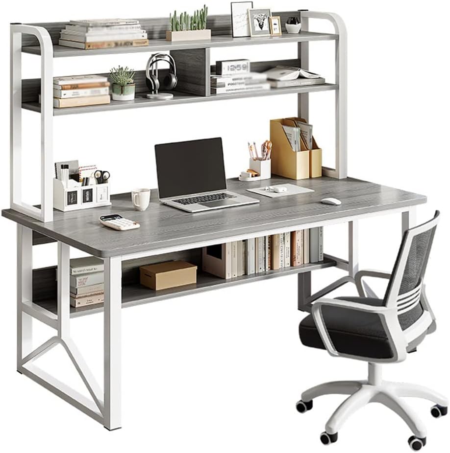 Liuzh Computer Desk Table Bookshelf Integrated Table - waseeh.com