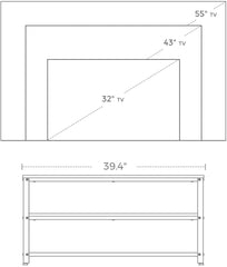 Vintage TV Living Lounge Entryway Room Console Table - waseeh.com