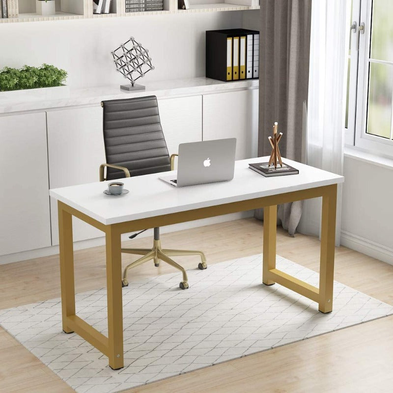 Lavey Gold Home Office Writing Organizer Desk Table - waseeh.com