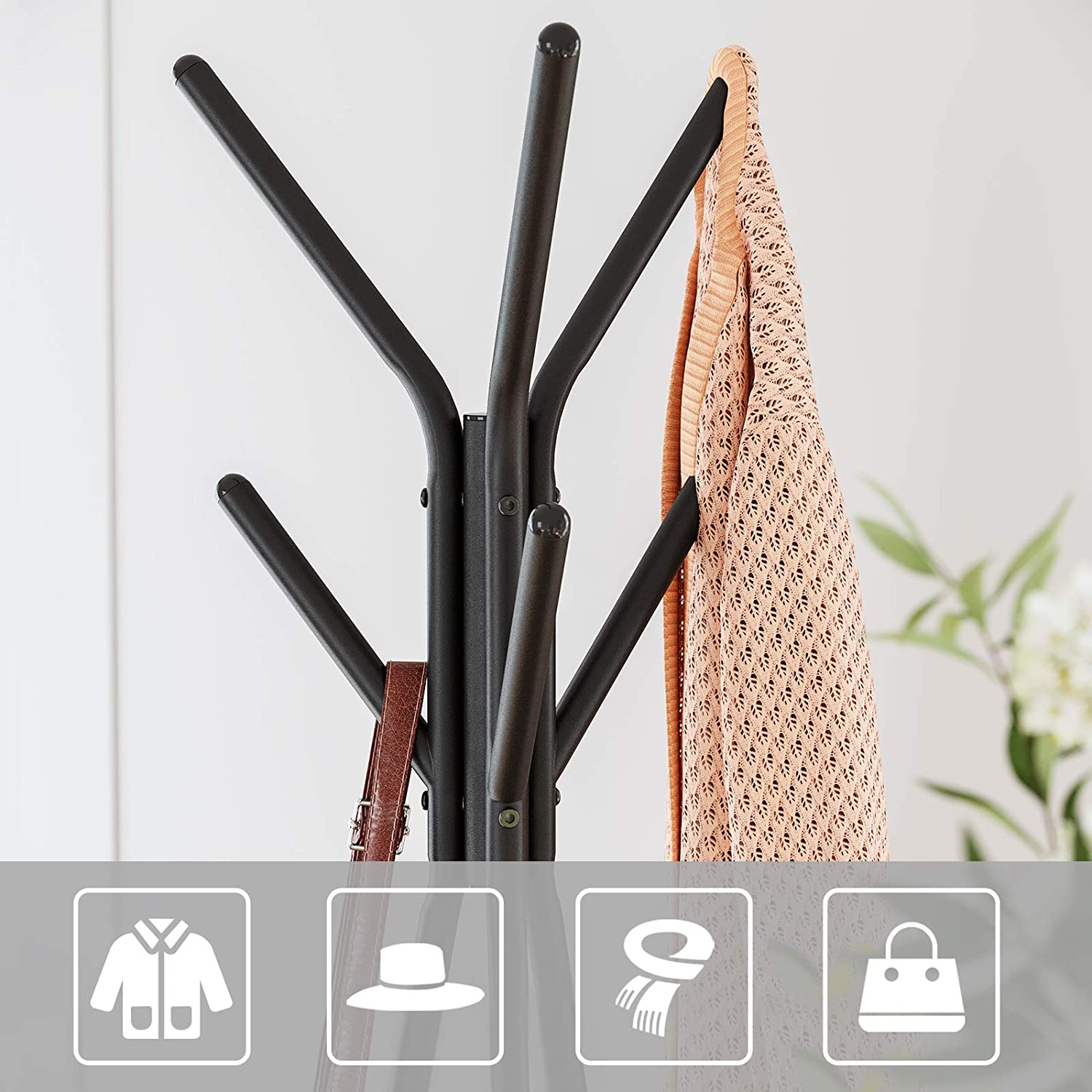 Balletic Sturdy Clothe Coat Living Bedroom Organizer Storage Shelve Rack - waseeh.com