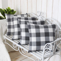 Intriguing Check Filled Cushion - waseeh.com