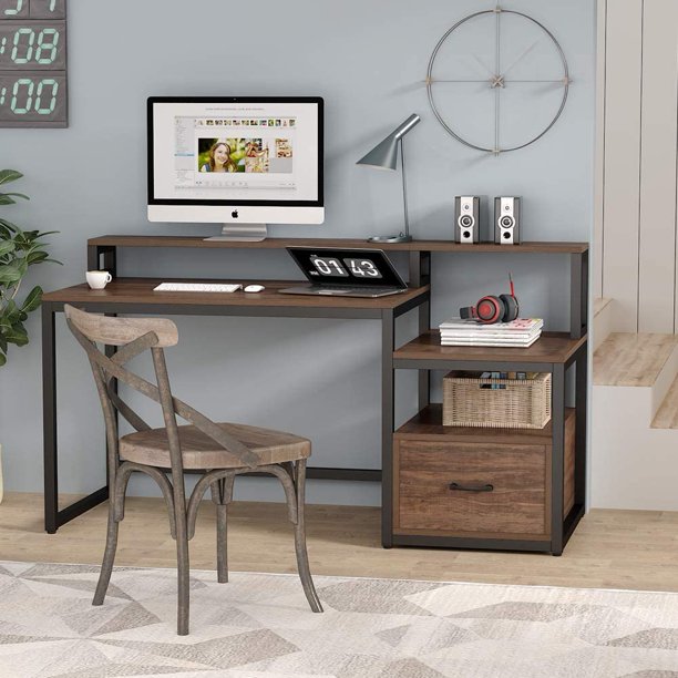 Tribesigns Work Station Organizer Office Desk Table - waseeh.com