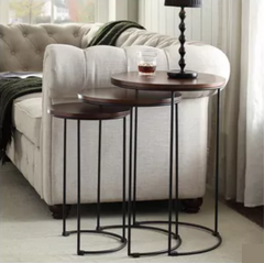 Eloise Living Lounge Bedroom Nesting Table Set (3 pcs) - waseeh.com