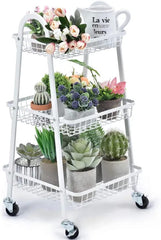 Tiny Rolling Kitchen Storage Organizer Trolley