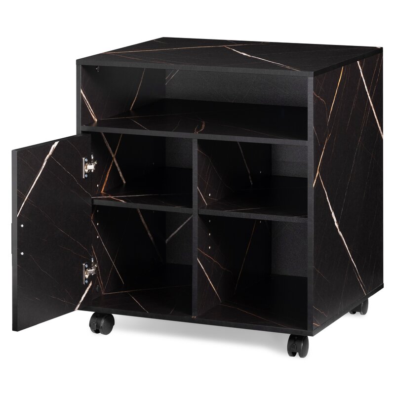 Fortune Rolling Wheel Cabinet Side Table Home Office Trolley - waseeh.com