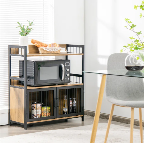 Nishtha Kitchen Bookcase Cabinet Bakers Rack - waseeh.com