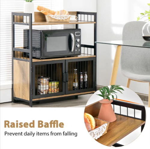 Nishtha Kitchen Bookcase Cabinet Bakers Rack - waseeh.com