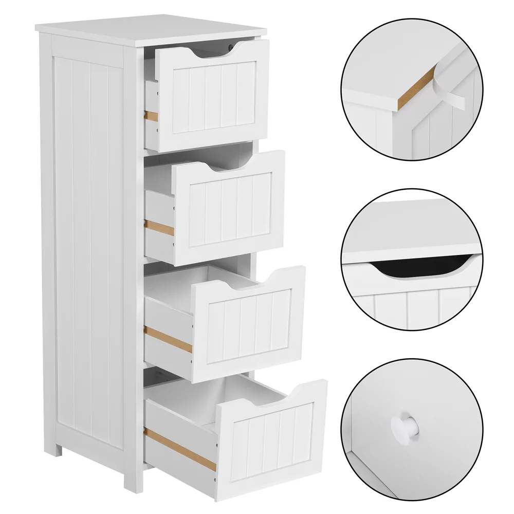 Neoteric Bathroom Kitchen Four Drawer Storage Cabinet Organizer