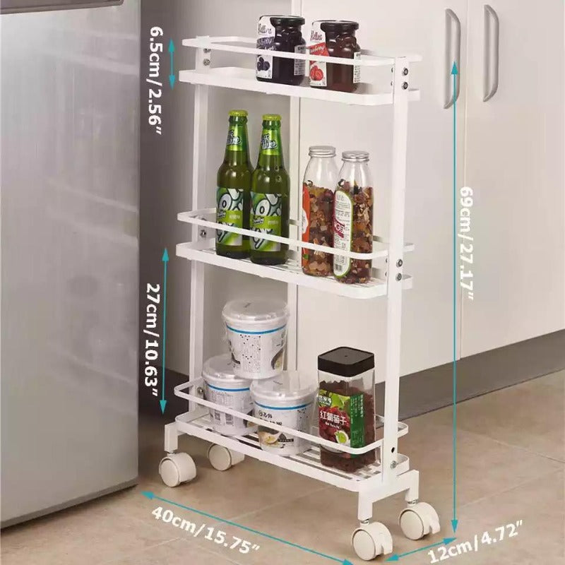 Slimy Mobility Kitchen Storage Organizer Trolley - waseeh.com