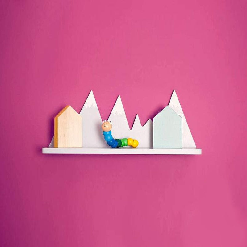 Art Work Mountain Kids Bedroom Organizer Floating Shelve - waseeh.com