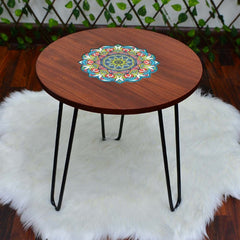 Asiatic Orchid Hairpin Leg Coffee Side Table (MDF) - waseeh.com