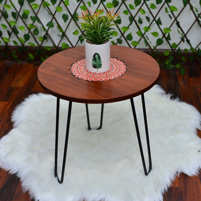 Asiatic Orchid Hairpin Leg Coffee Side Table (MDF) - waseeh.com