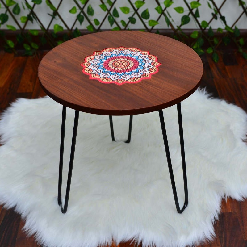 Asiatic Orchid Hairpin Leg Coffee Side Table (MDF) - waseeh.com