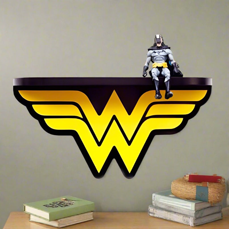 Wonder Women DC Kids Bedroom Floating Organzier Shelve Decor - waseeh.com