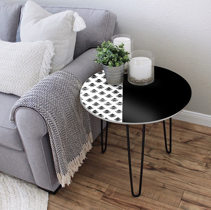 Damru Mist Living Coffee Lounge Center Side Hairpin Table - waseeh.com