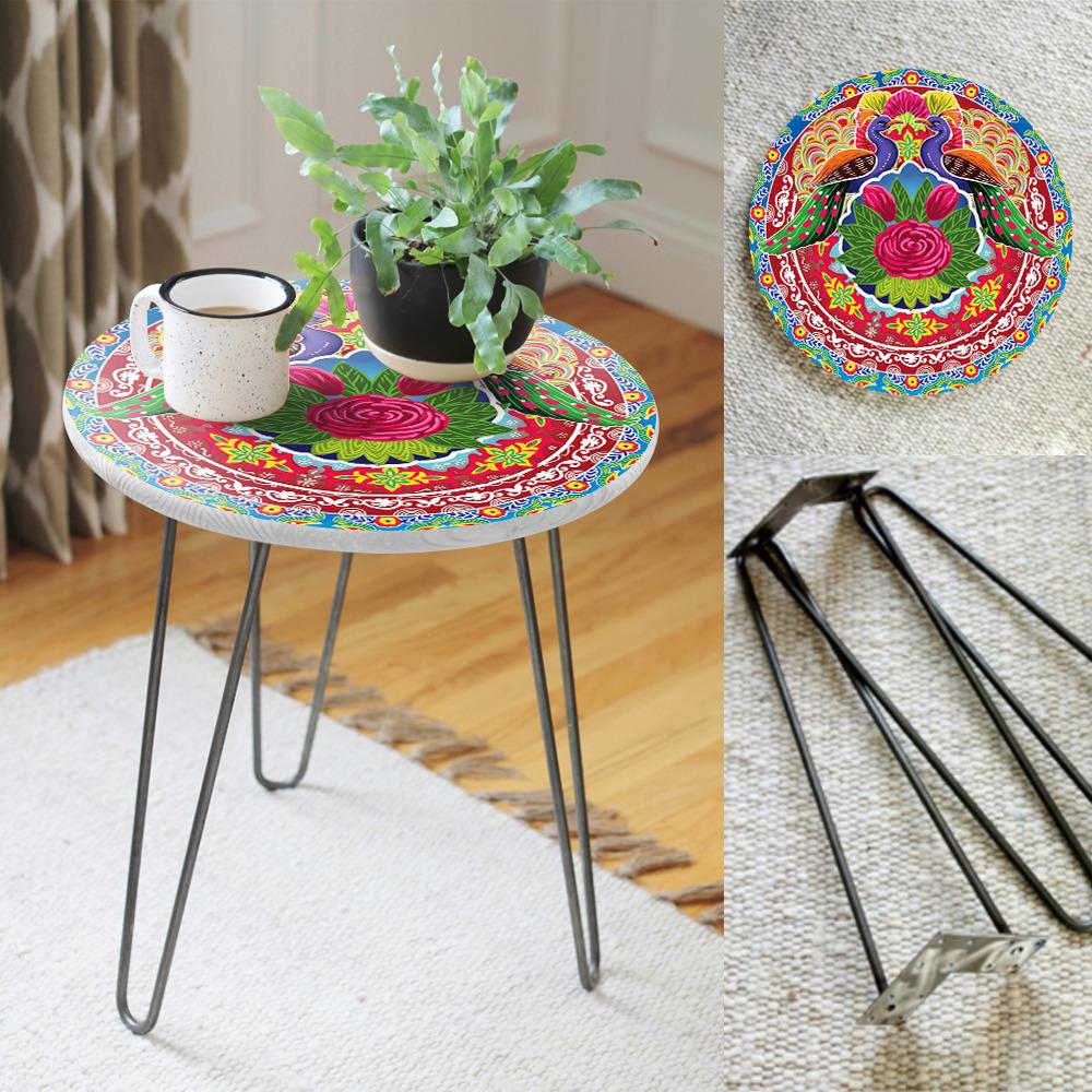 Flower Bloom Hairpin Side Center Table - waseeh.com