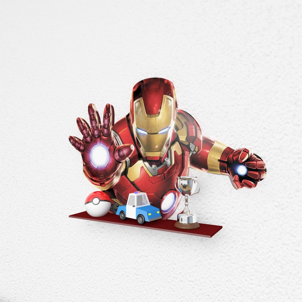 Ironman "In Suit" Marvel Kids Bedroom Floating Organizer Shelve - waseeh.com