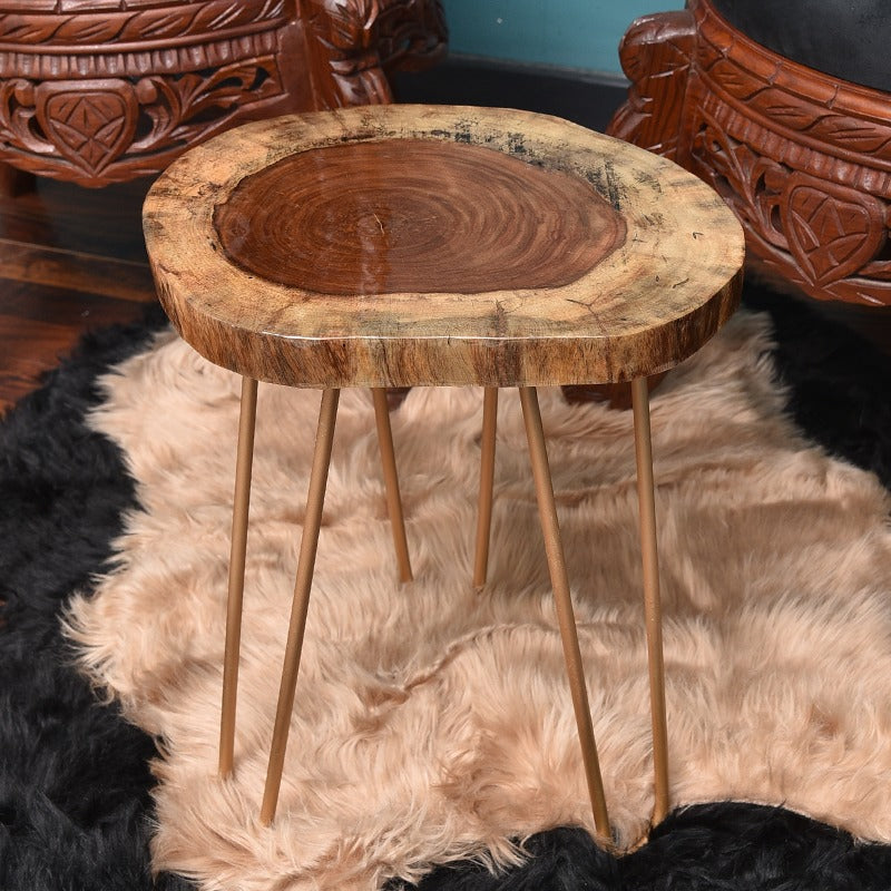 Billet Wooden Log Hairpin Table (Epoxy Build) - waseeh.com