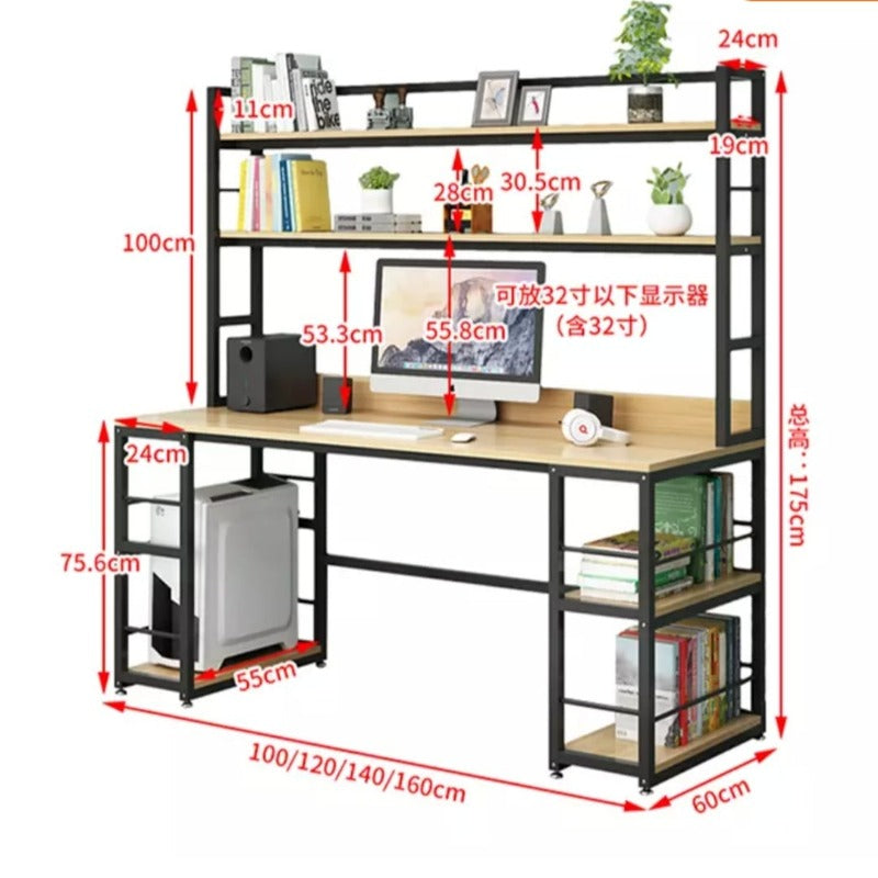 Zonial Home Office Workstation Writing Organizer Desk Table - waseeh.com