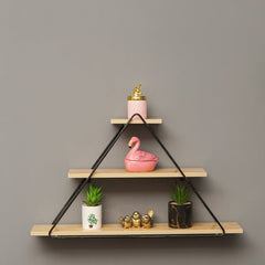 Chengxin Triangle Floating Wall Metal Organizer Shelve Decor - waseeh.com