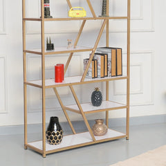 Cariba Geometric Living Drawing Room Bookcase Organizer Rack Decor - waseeh.com