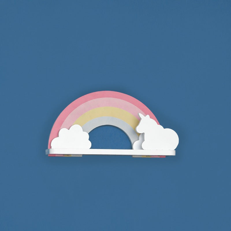 Rainbow Unicorn Kids Bedroom Floating Shelve Decor - waseeh.com