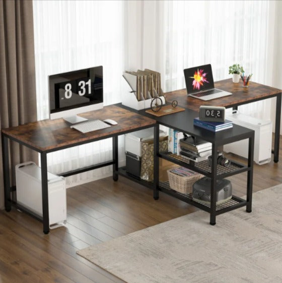 Marsida Living Room Office Wide Organizer Work Station Desk - waseeh.com