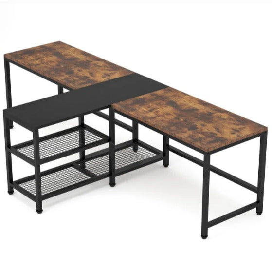 Marsida Living Room Office Wide Organizer Work Station Desk - waseeh.com