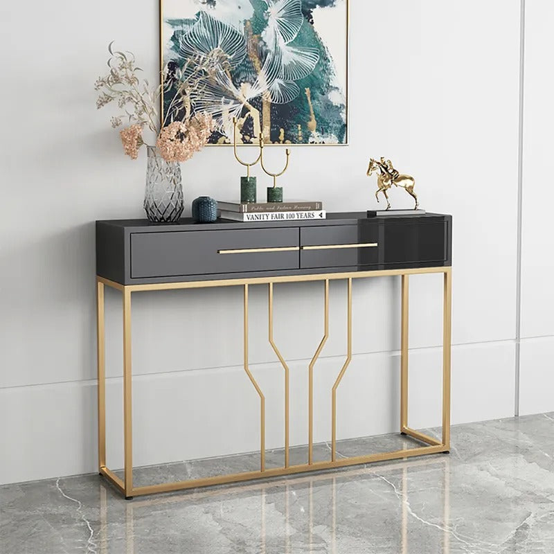 Off-Track Living Lounge Entryway Drawing Room Console Drawer Table - waseeh.com