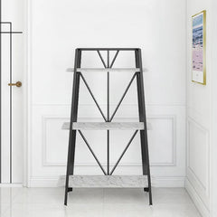 Carnation Modern Ladder Living Drawing Room Freestanding Bookcase shelve Rack - waseeh.com