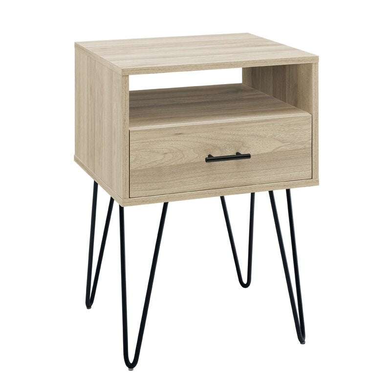 Rustic Living Lounge Center Side Hairpin Table (Birch Touch) - waseeh.com