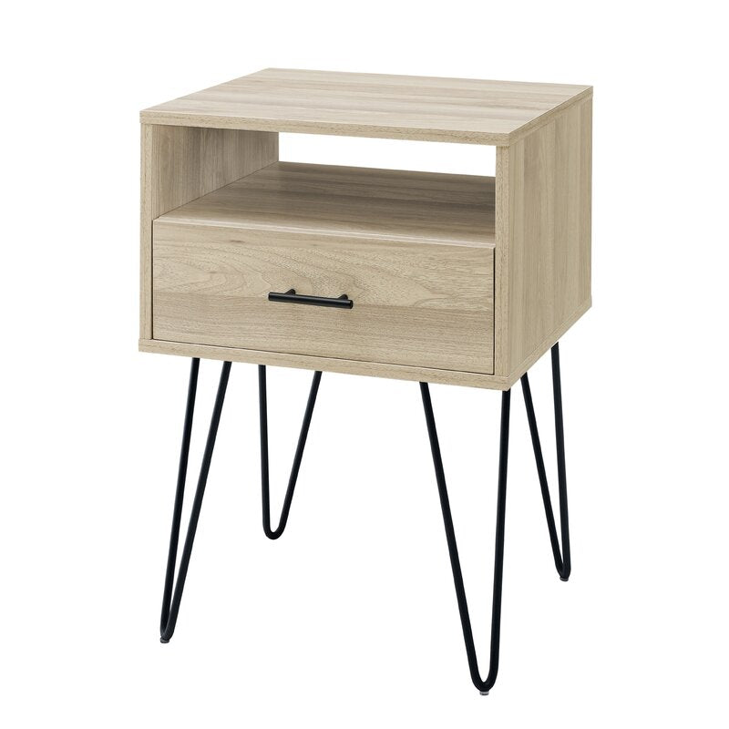 Rustic Living Lounge Center Side Hairpin Table (Birch Touch) - waseeh.com