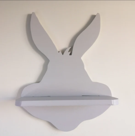 Bunny Boys Girls Kids Bedroom Floating Organizer Shelve Decor - waseeh.com